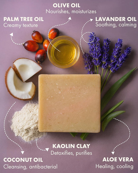 Candida Freedom Probiotic Soap - Lavender - Probiotic Skincare - Powerful Microbiome Support with the Candida Freedom® Bacillus, Antioxidant and Herbal Formula - Sensitive Skin Soap - Supports Acne-Prone Skin - Encourages Scalp Health