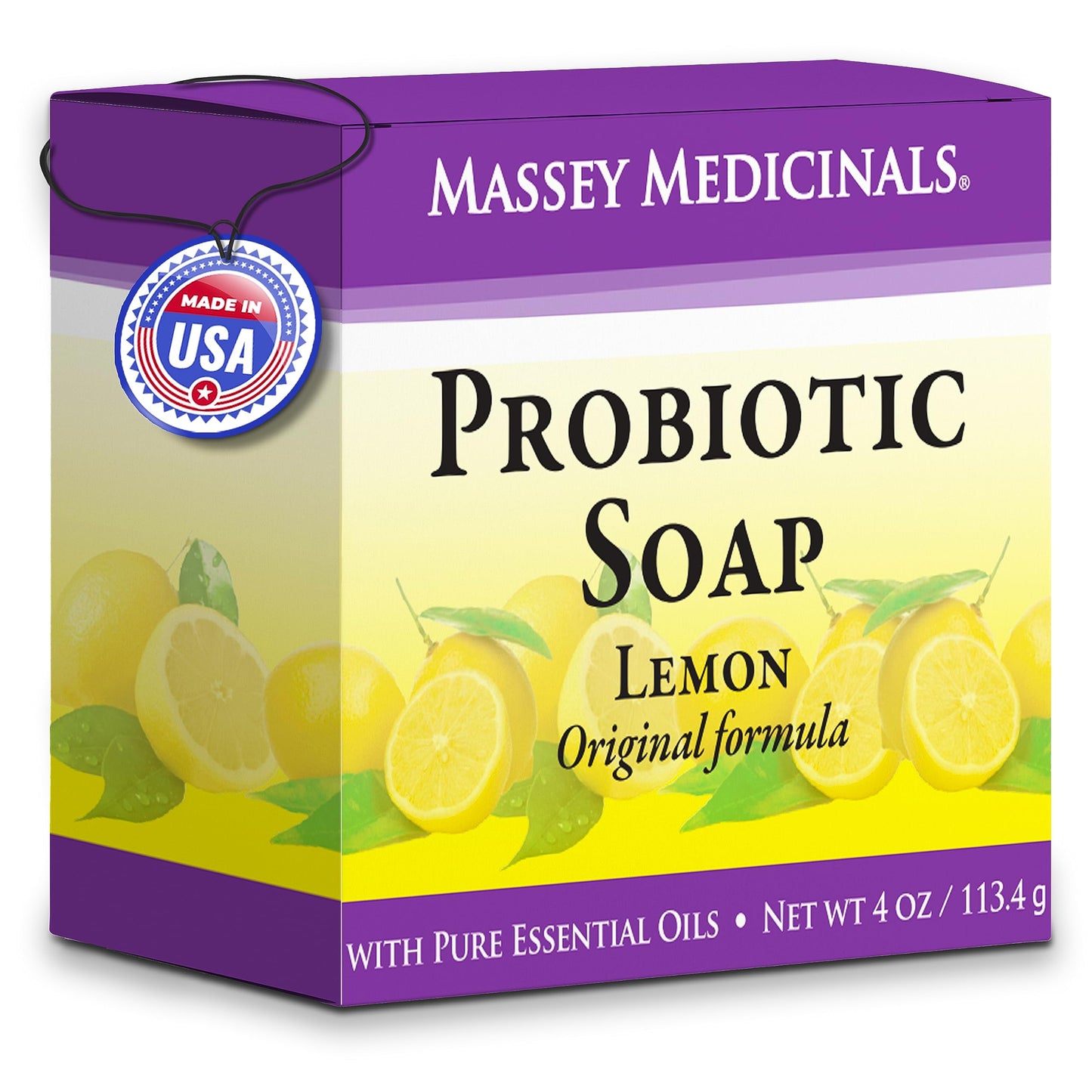 Candida Freedom Probiotic Soap - Original Lemon Formula - Probiotic Skincare - Powerful Microbiome Support with the Candida Freedom® Bacillus, Antioxidant and Herbal Formula - Sensitive Skin Soap - Supports Acne-Prone Skin - Encourages Scalp Health