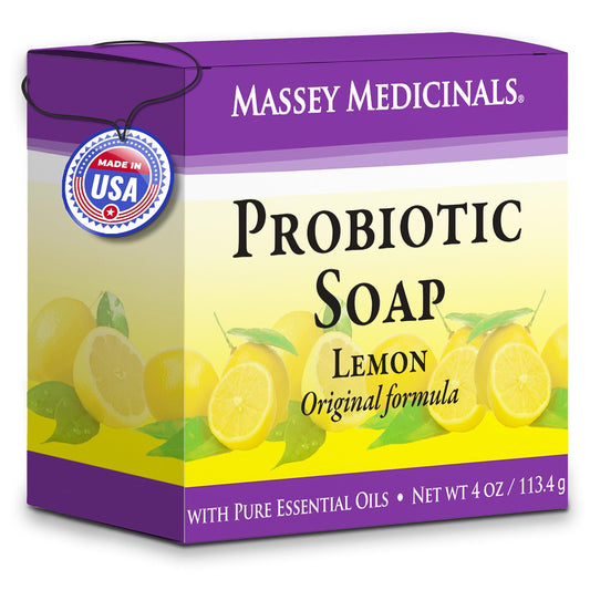 Candida Freedom Probiotic Soap - Original Lemon Formula - Probiotic Skincare - Powerful Microbiome Support with the Candida Freedom® Bacillus, Antioxidant and Herbal Formula - Sensitive Skin Soap - Supports Acne-Prone Skin - Encourages Scalp Health