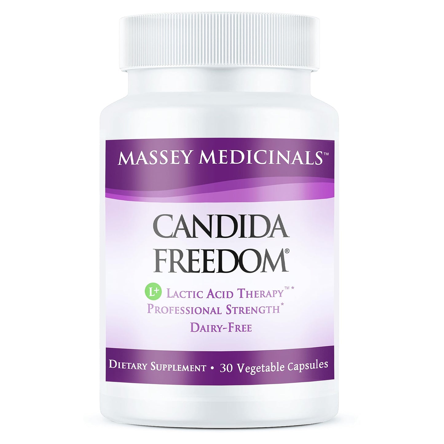 Candida Freedom Formula Massey Medicinals - Crafted Digestive for Vibrant Living - Gut Health Probiotic Complex - 30 Capsules