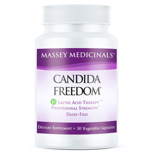 Candida Freedom Formula Massey Medicinals - Crafted Digestive for Vibrant Living - Gut Health Probiotic Complex - 30 Capsules