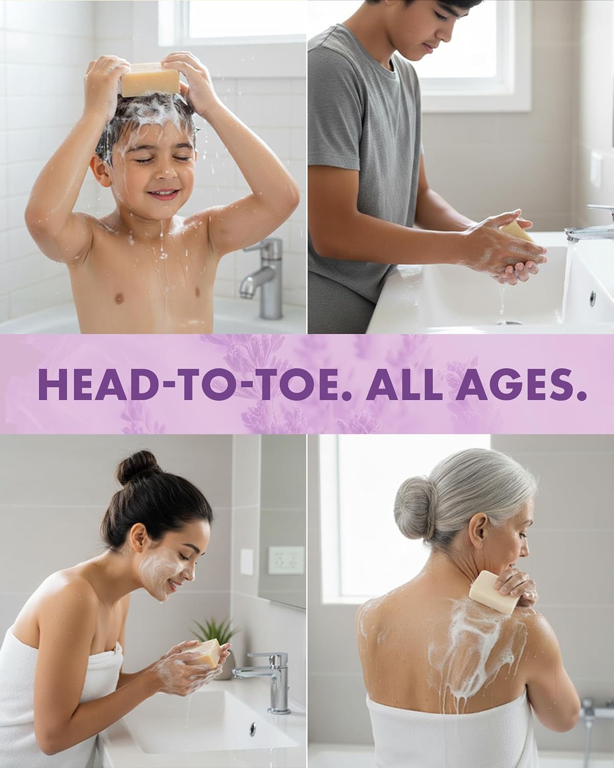 Candida Freedom Probiotic Soap - Lavender - Probiotic Skincare - Powerful Microbiome Support with the Candida Freedom® Bacillus, Antioxidant and Herbal Formula - Sensitive Skin Soap - Supports Acne-Prone Skin - Encourages Scalp Health