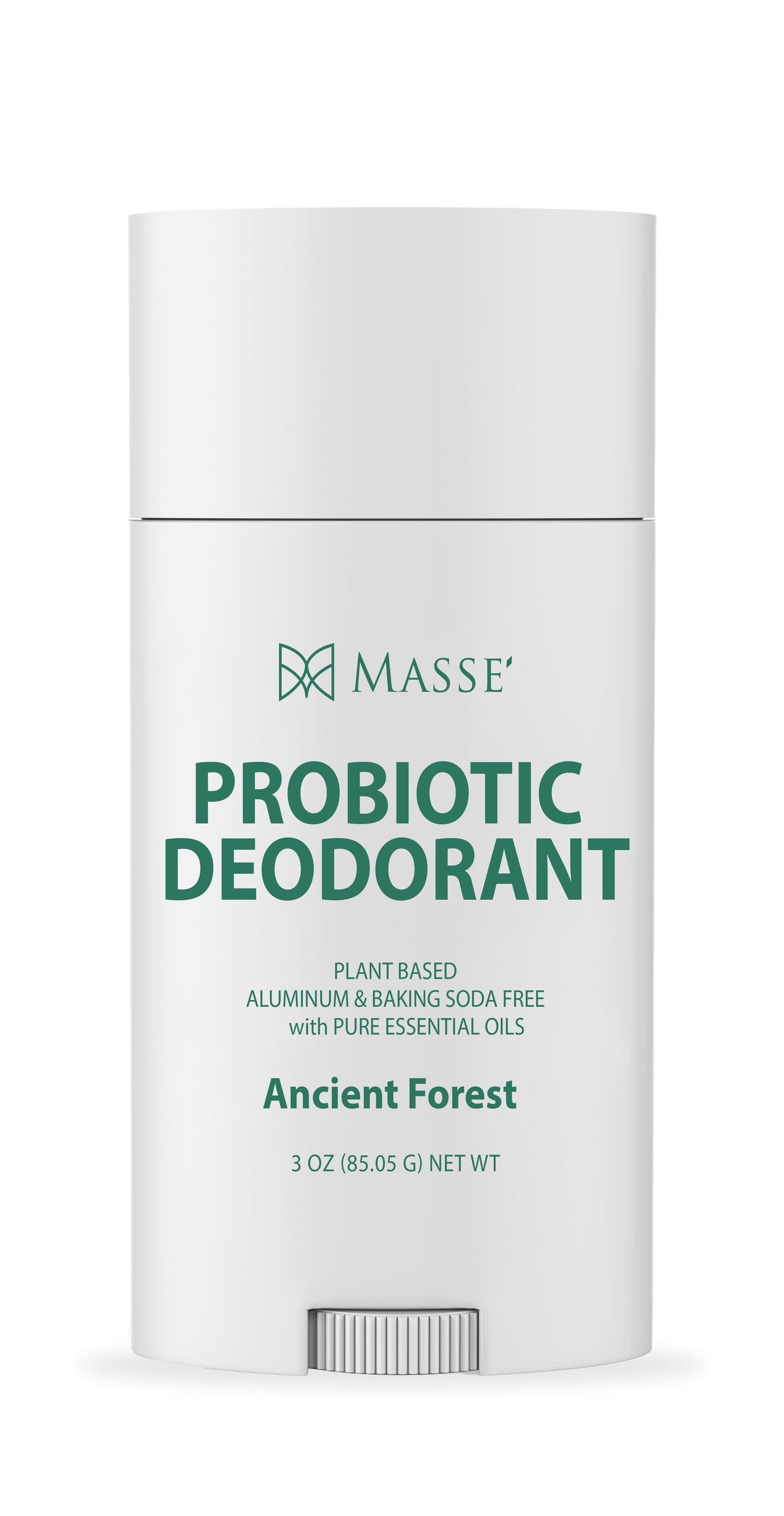 MASSE Probiotic Deodorant - Natural Deodorant for Women & Men, Plant-Based Aluminum & Baking Soda Free Deodorant Stick, 3 oz by Candida Freedom