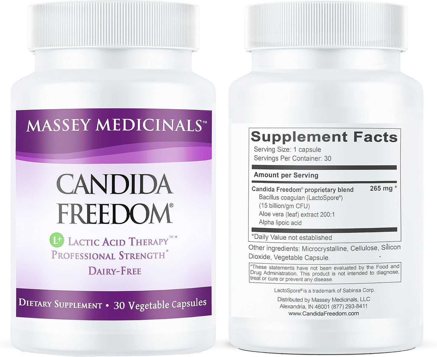 Candida Freedom 2 Part Control Program with Probiotics Plus Digestive Enzyme Support