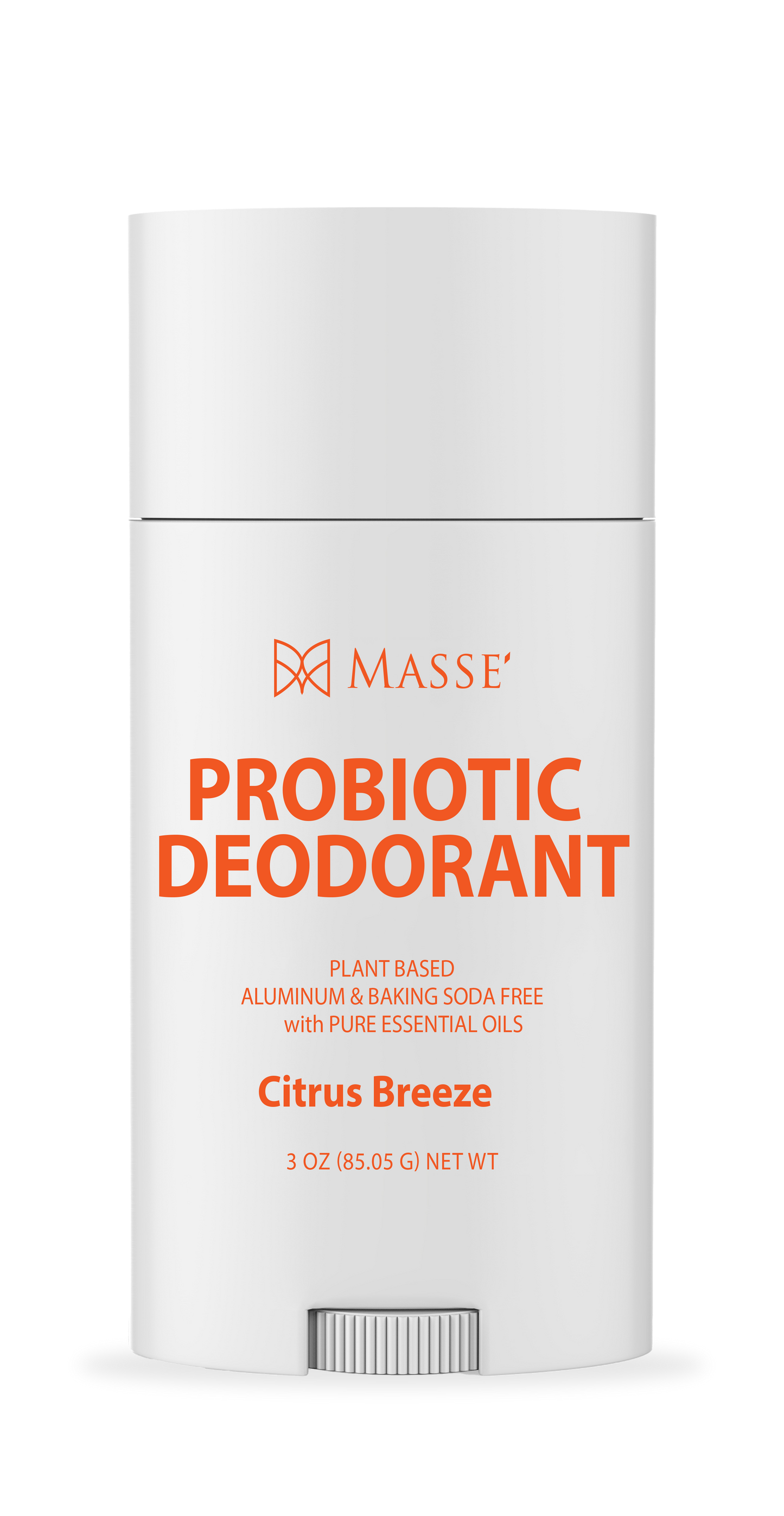 MASSE Probiotic Deodorant - Natural Deodorant for Women & Men, Plant-Based Aluminum & Baking Soda Free Deodorant Stick, 3 oz by Candida Freedom
