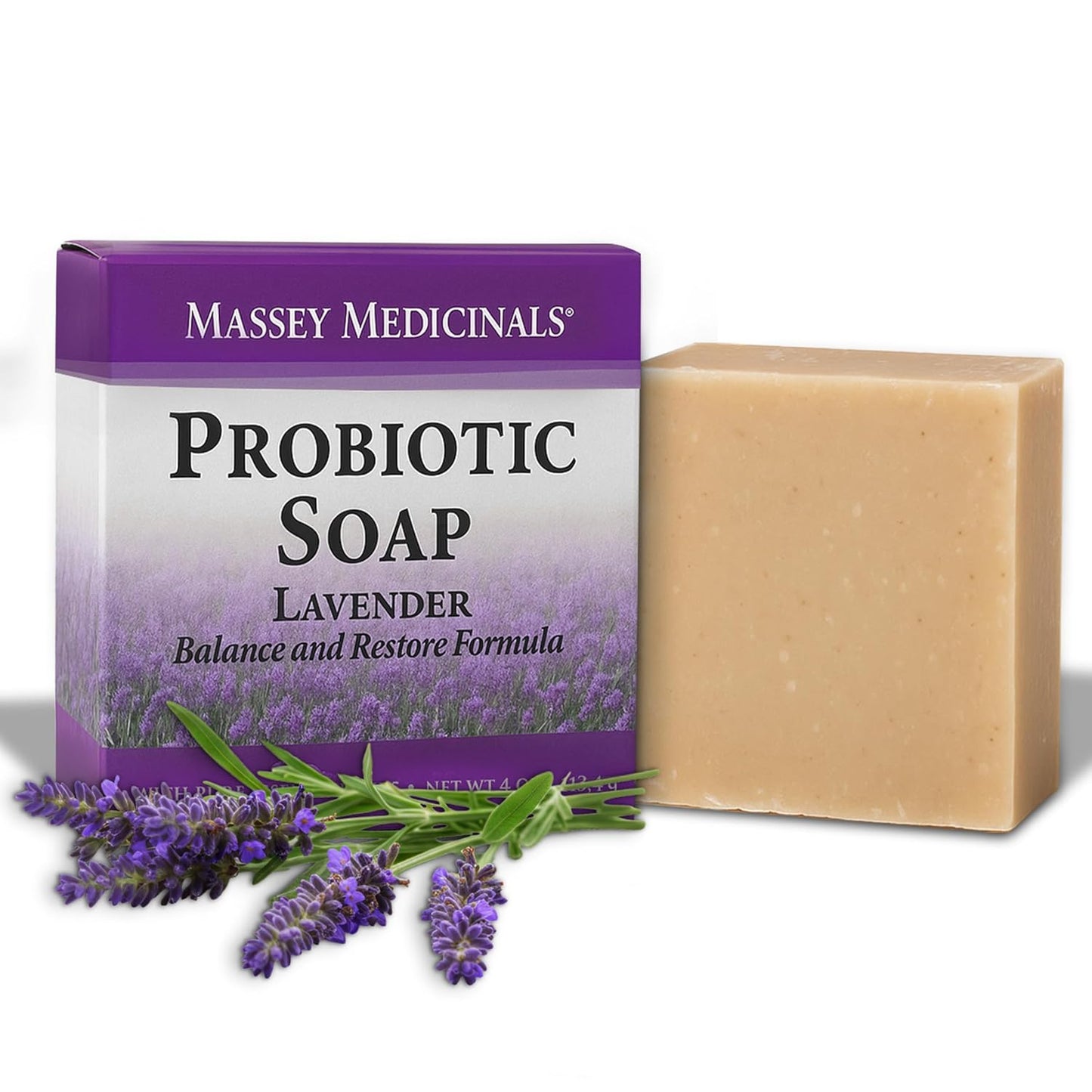 Candida Freedom Probiotic Soap - Lavender - Probiotic Skincare - Powerful Microbiome Support with the Candida Freedom® Bacillus, Antioxidant and Herbal Formula - Sensitive Skin Soap - Supports Acne-Prone Skin - Encourages Scalp Health