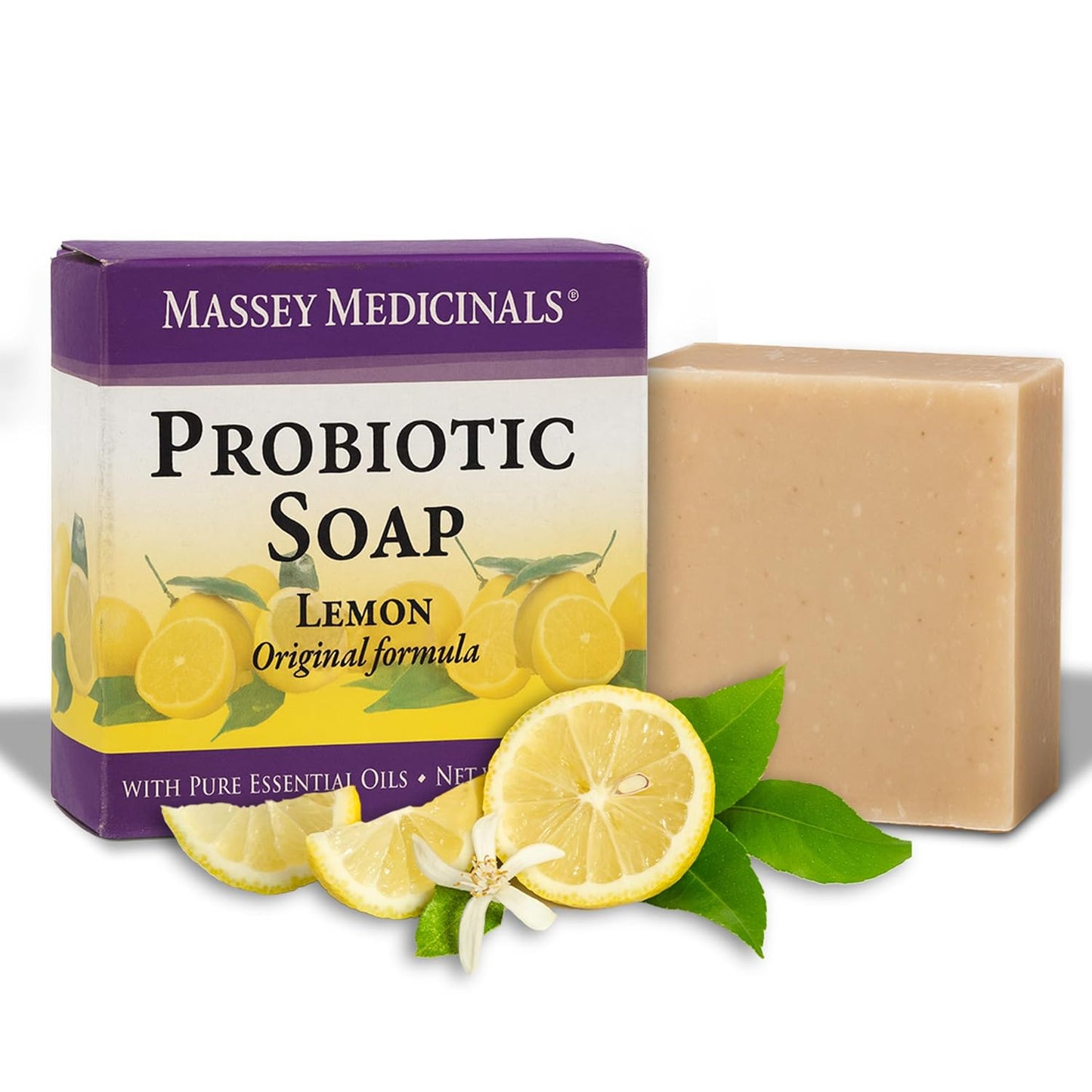 Candida Freedom Probiotic Soap - Original Lemon Formula - Probiotic Skincare - Powerful Microbiome Support with the Candida Freedom® Bacillus, Antioxidant and Herbal Formula - Sensitive Skin Soap - Supports Acne-Prone Skin - Encourages Scalp Health