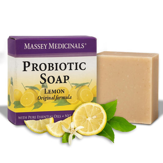 Candida Freedom Probiotic Soap - Original Lemon Formula - Probiotic Skincare - Powerful Microbiome Support with the Candida Freedom® Bacillus, Antioxidant and Herbal Formula - Sensitive Skin Soap - Supports Acne-Prone Skin - Encourages Scalp Health