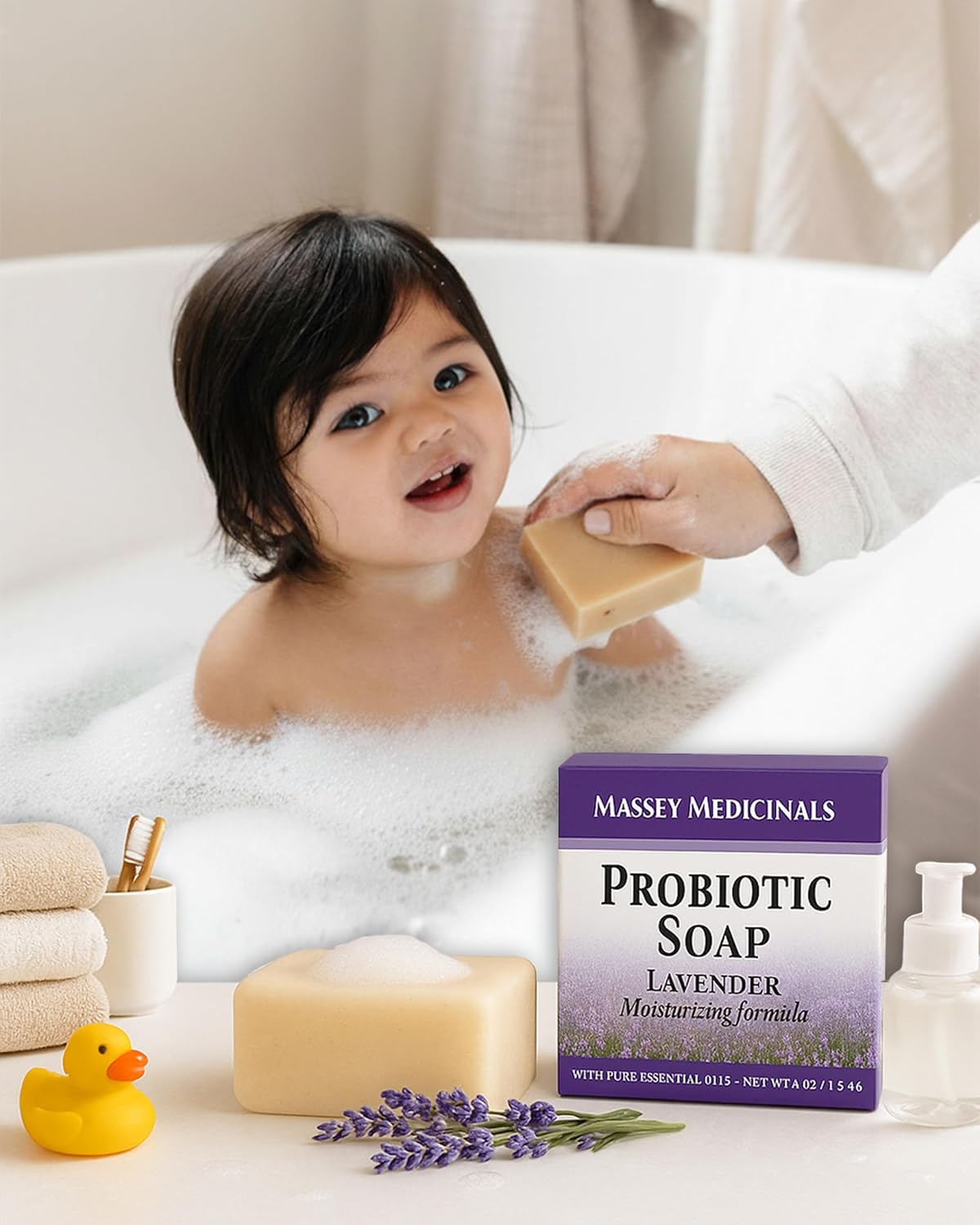 Candida Freedom Probiotic Soap - Lavender - Probiotic Skincare - Powerful Microbiome Support with the Candida Freedom® Bacillus, Antioxidant and Herbal Formula - Sensitive Skin Soap - Supports Acne-Prone Skin - Encourages Scalp Health