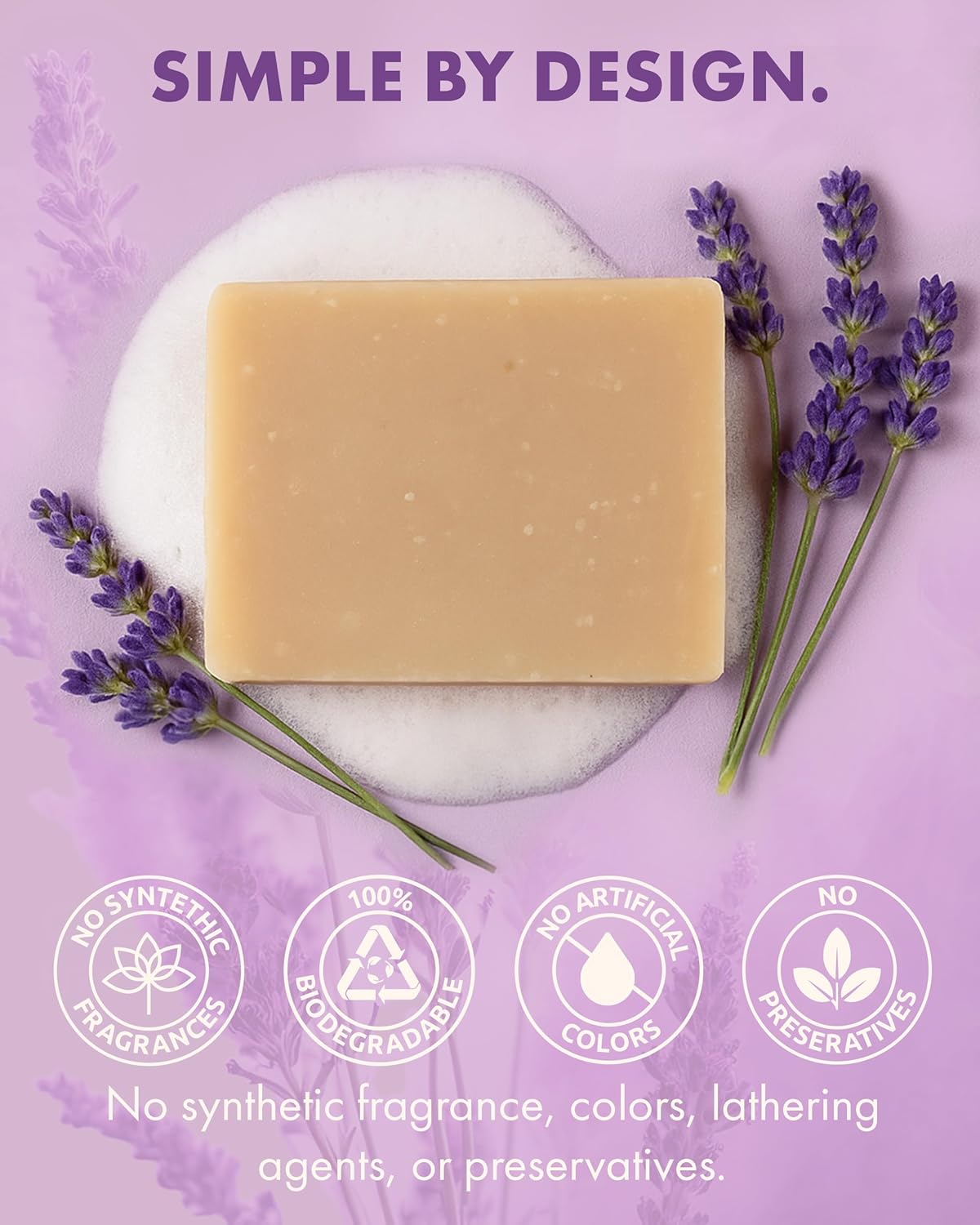 Candida Freedom Probiotic Soap - Lavender - Probiotic Skincare - Powerful Microbiome Support with the Candida Freedom® Bacillus, Antioxidant and Herbal Formula - Sensitive Skin Soap - Supports Acne-Prone Skin - Encourages Scalp Health