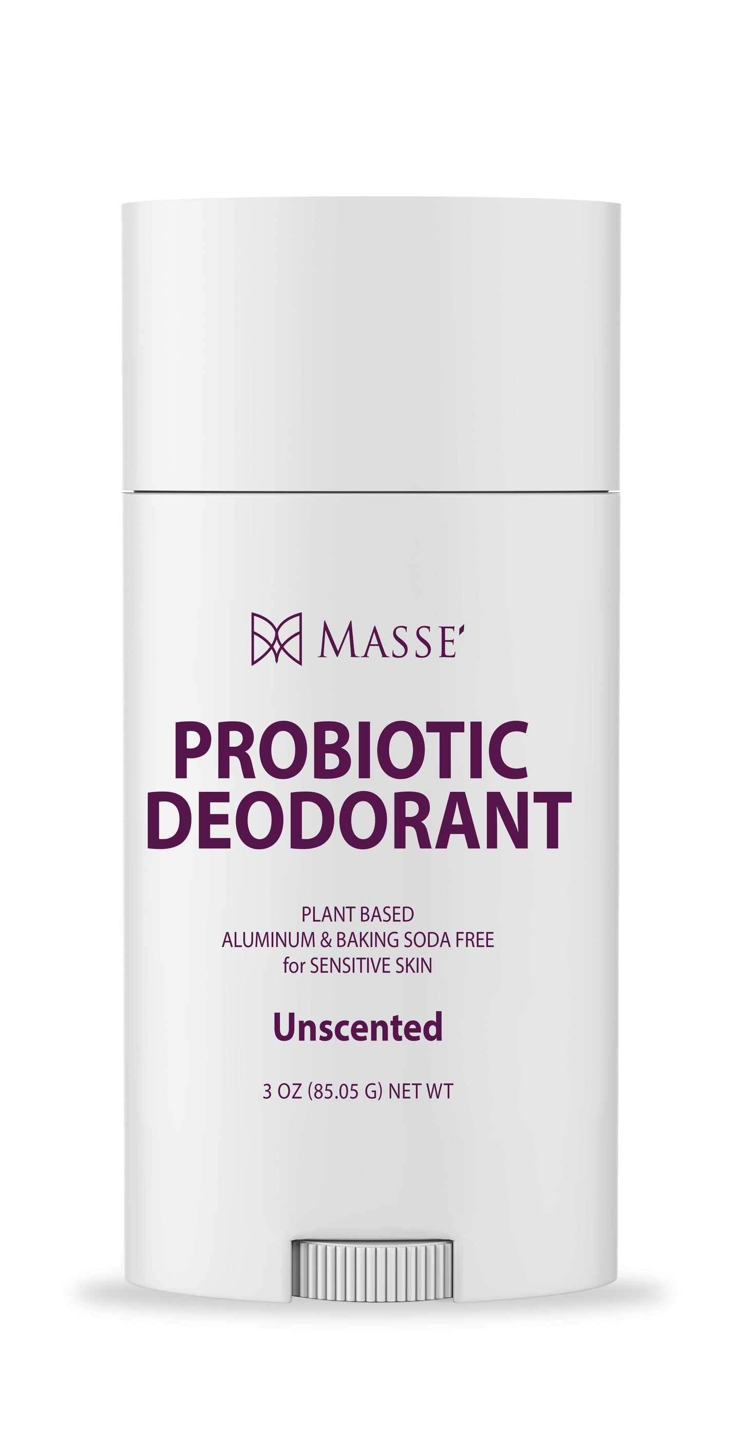 MASSE Probiotic Deodorant - Natural Deodorant for Women & Men, Plant-Based Aluminum & Baking Soda Free Deodorant Stick, 3 oz by Candida Freedom