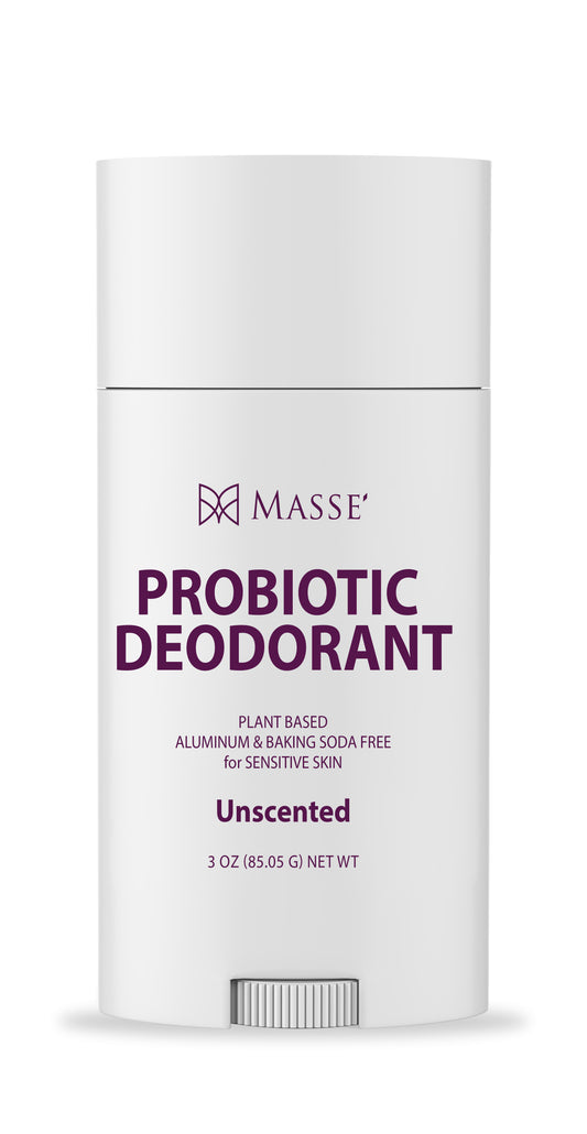 MASSE Probiotic Deodorant - Natural Deodorant for Women & Men, Plant-Based Aluminum & Baking Soda Free Deodorant Stick, 3 oz by Candida Freedom