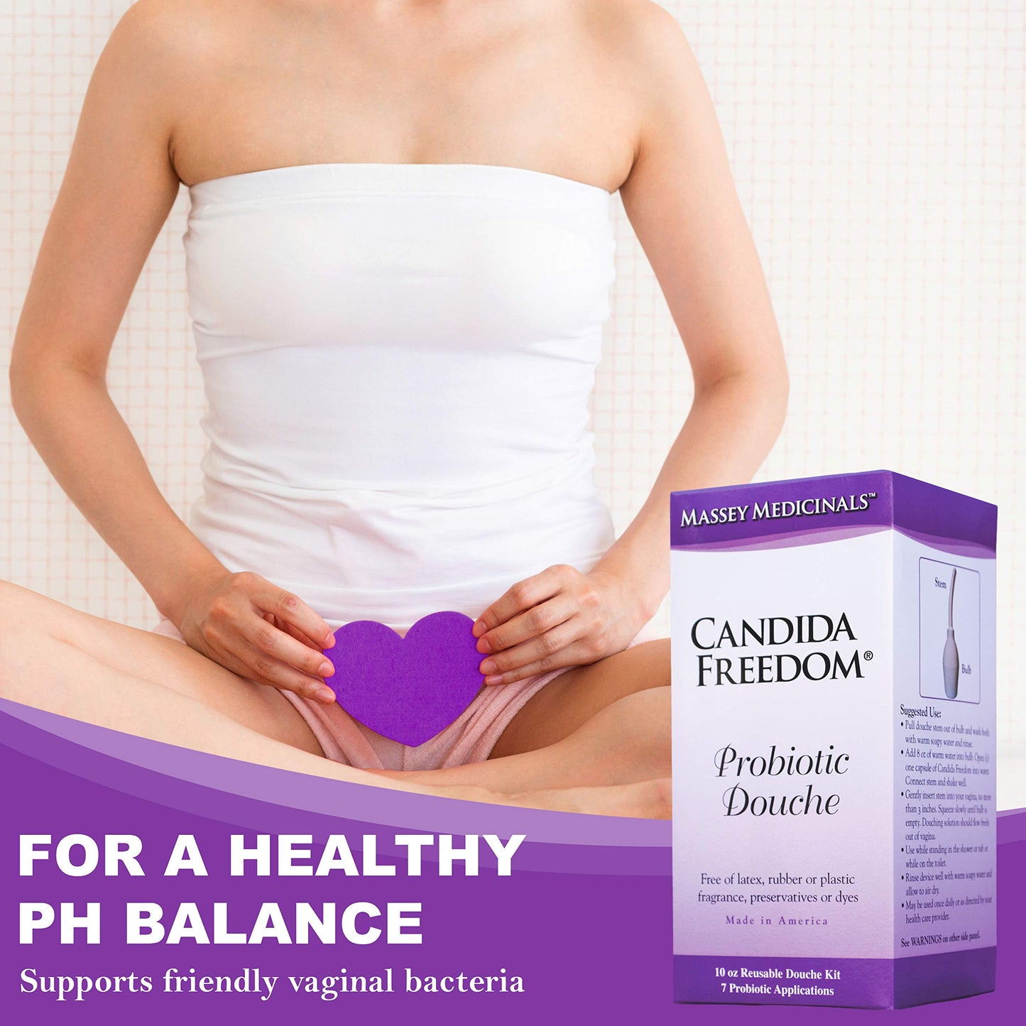 Candida Freedom Probiotic Douche - Supports Healthy Balance of Proper pH for Women