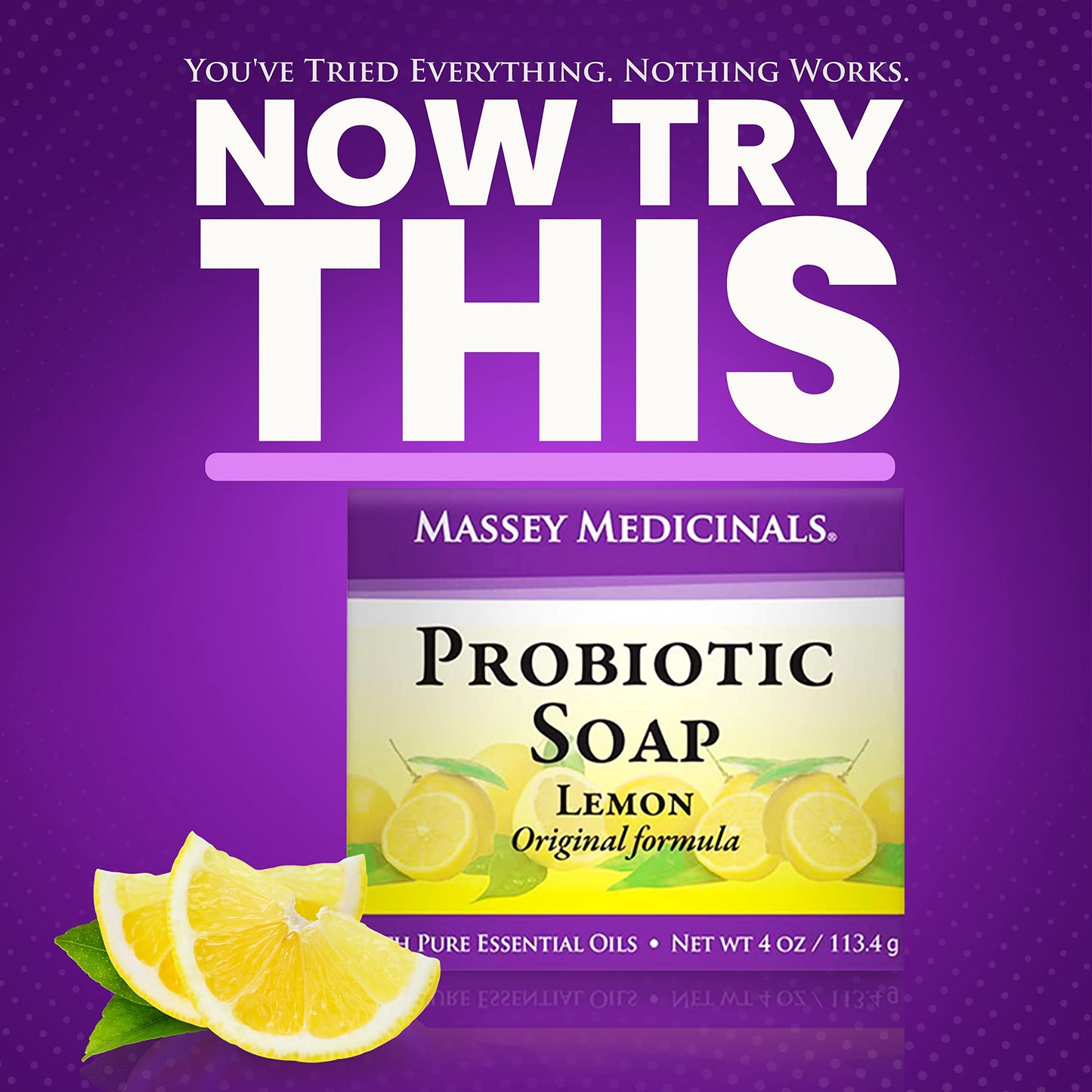 Candida Freedom Probiotic Soap - Original Lemon Formula - Probiotic Skincare - Powerful Microbiome Support with the Candida Freedom® Bacillus, Antioxidant and Herbal Formula - Sensitive Skin Soap - Supports Acne-Prone Skin - Encourages Scalp Health