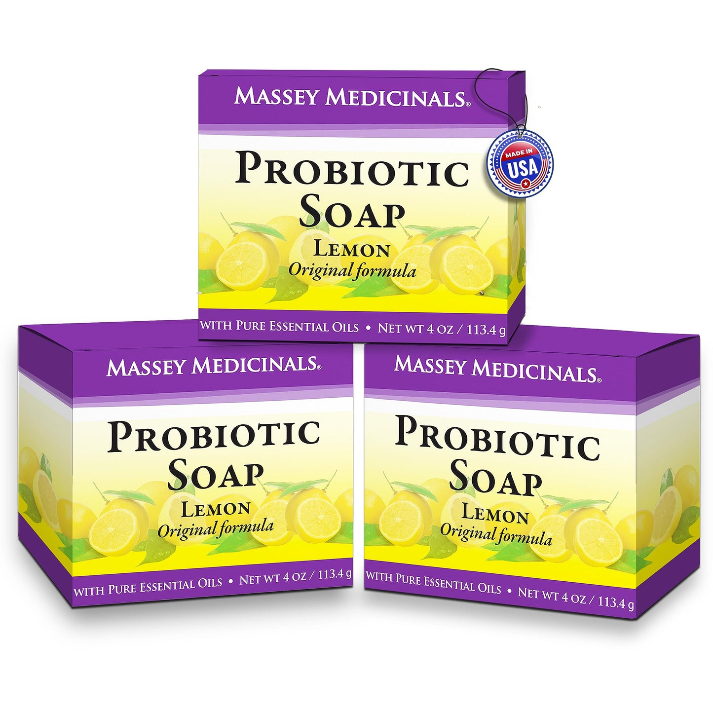 Candida Freedom Probiotic Soap - Original Lemon Formula - Probiotic Skincare - Powerful Microbiome Support with the Candida Freedom® Bacillus, Antioxidant and Herbal Formula - Sensitive Skin Soap - Supports Acne-Prone Skin - Encourages Scalp Health